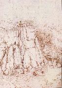 LEONARDO da Vinci A rock gorge oil painting on canvas